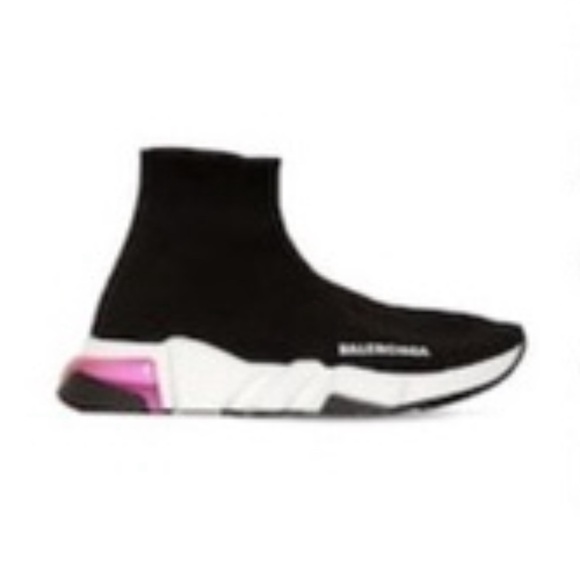 BALENCIAGA 30MM SPEED CLEAR SOUL KNIT SNEAKERS pink - Picture 1 of 13